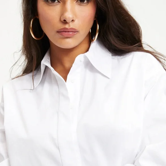 NWT Good Americann BUTTON DOWN 2.0 SHIRT - Picture 5 of 8